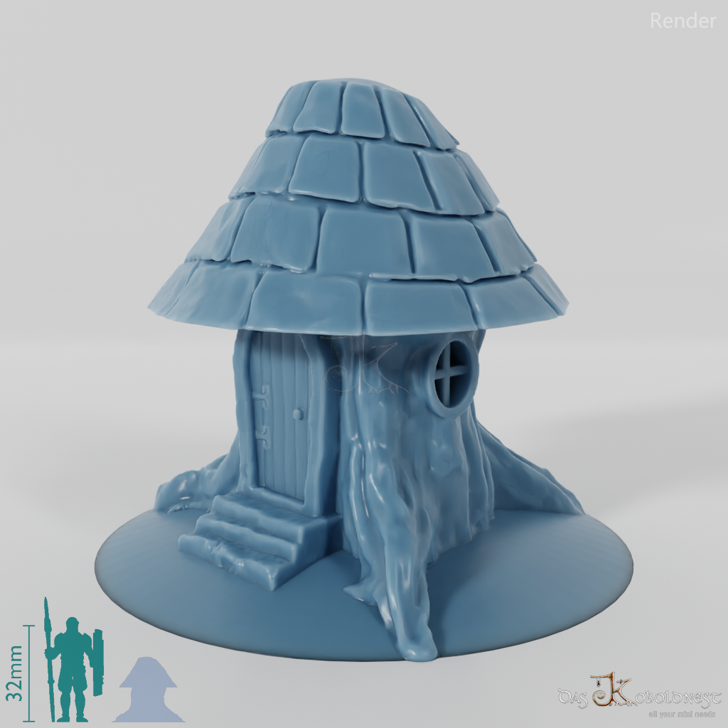 House - cottage in tree stump