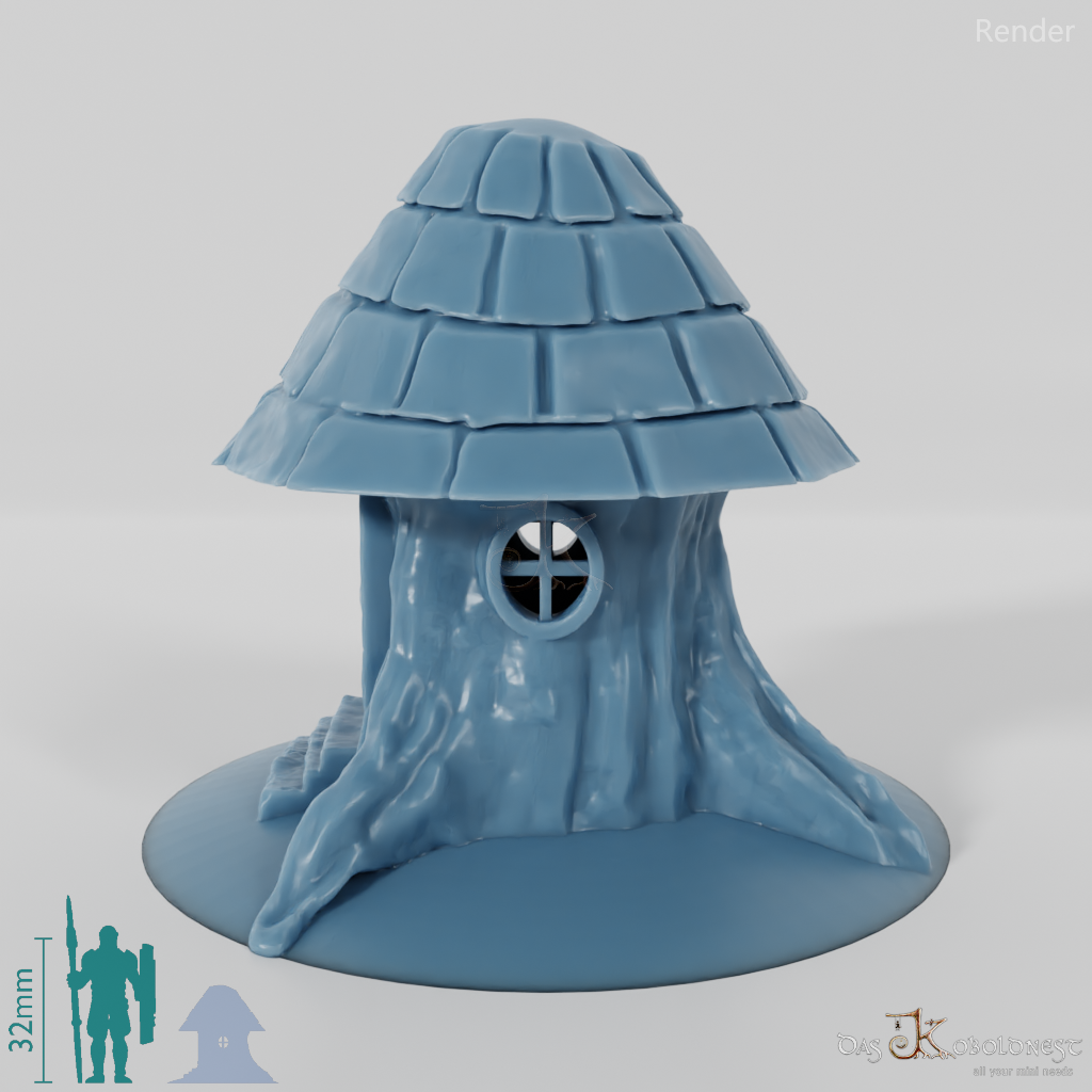 House - cottage in tree stump