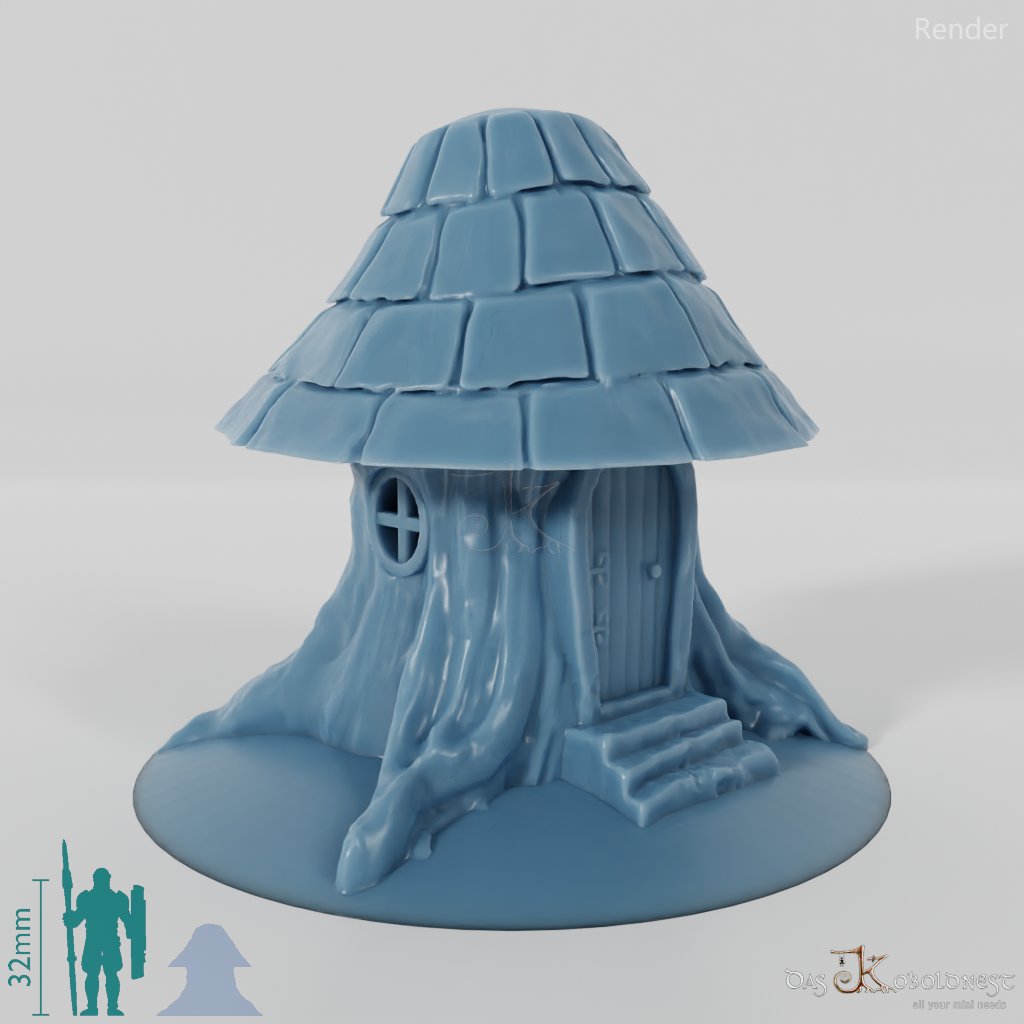 House - cottage in tree stump