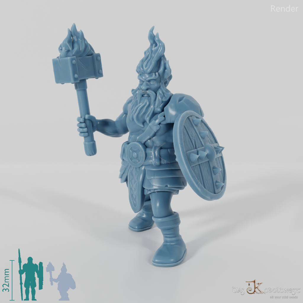 Azer with hammer and shield