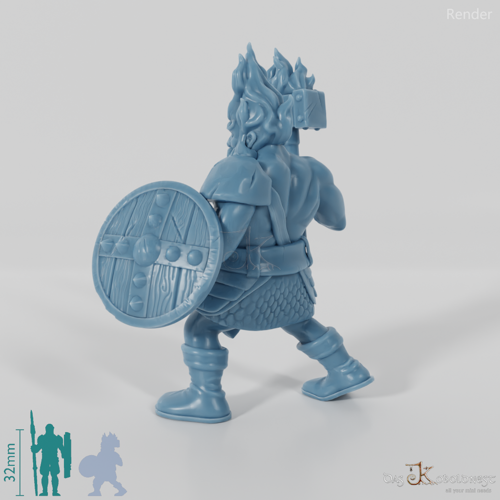 Azer with hammer and shield