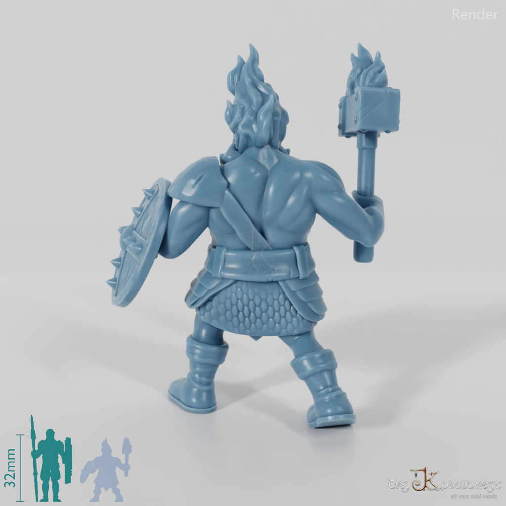 Azer with hammer and shield
