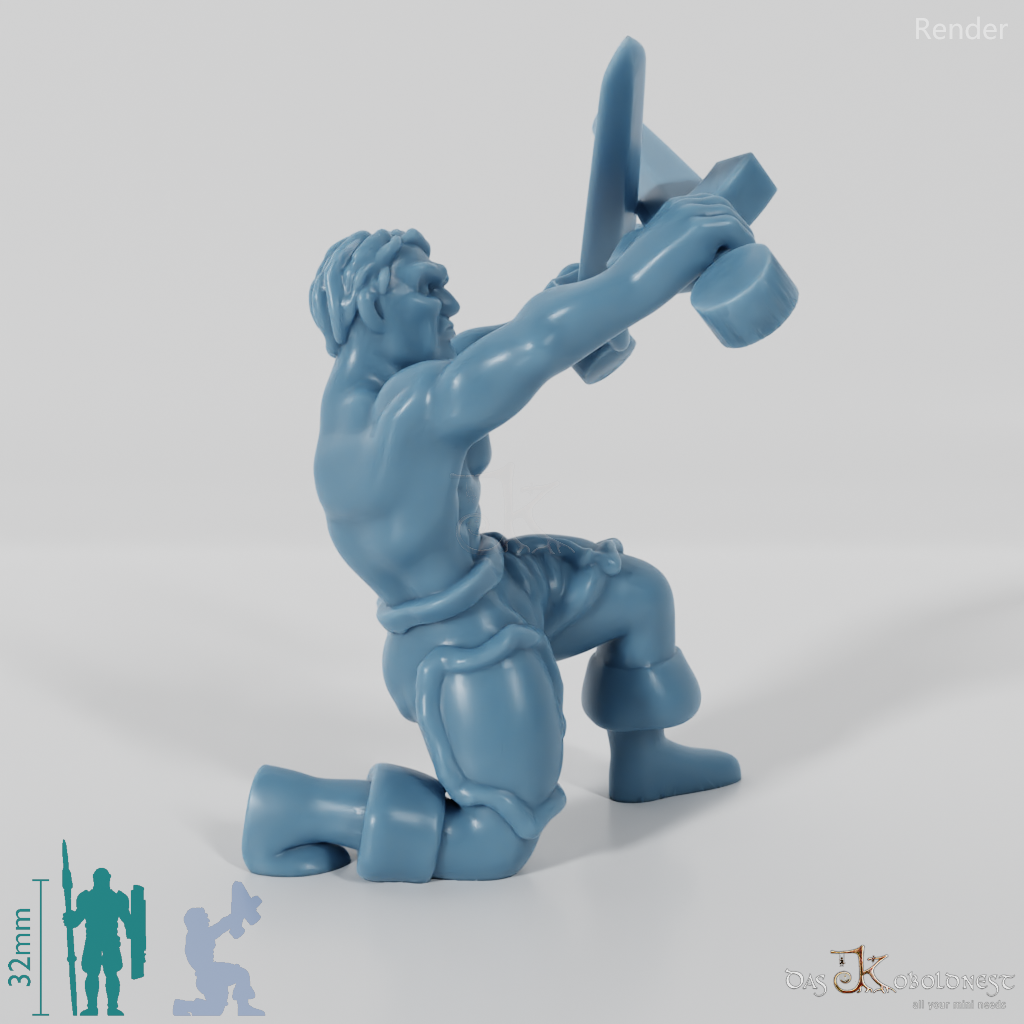 Kneeling swordsman 01