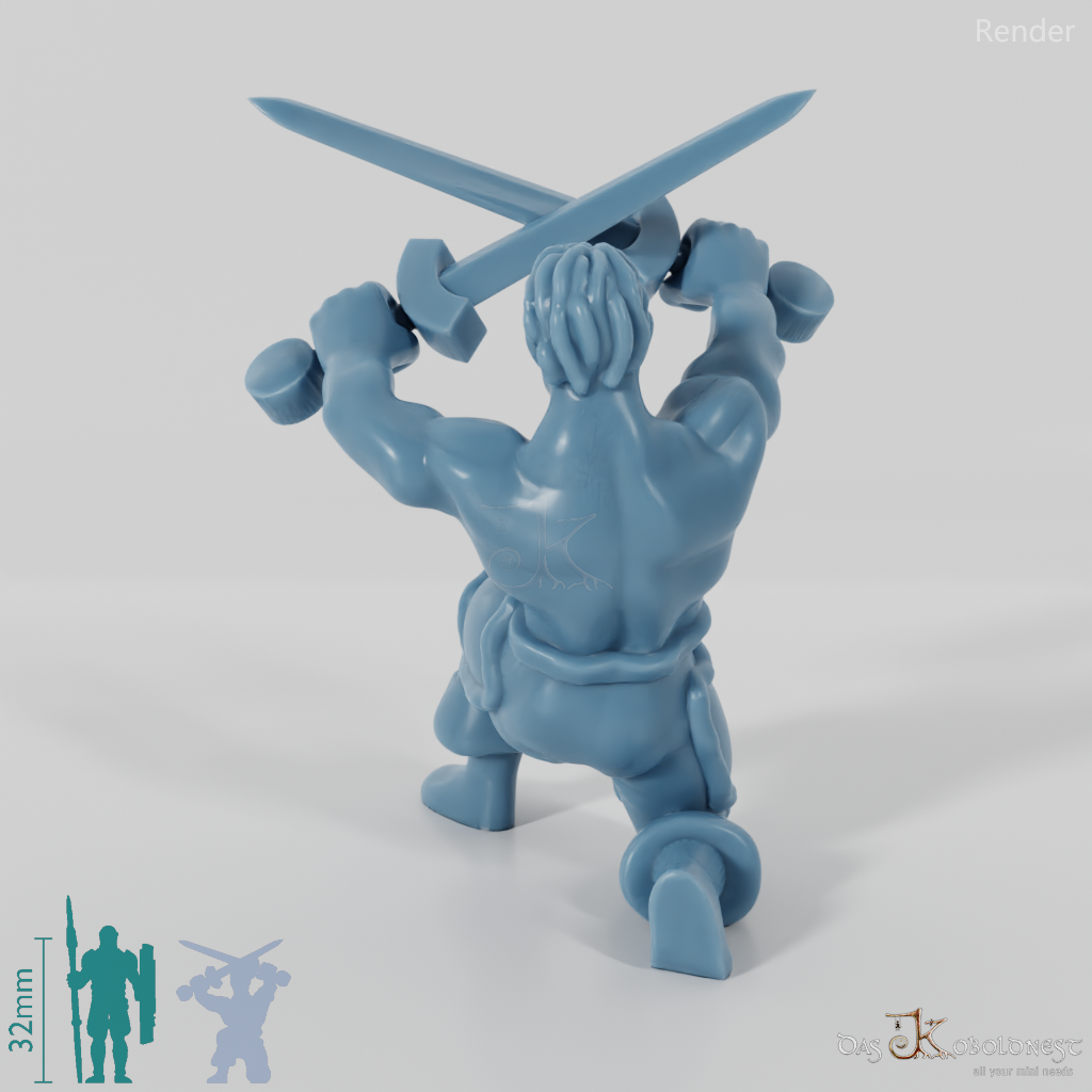 Kneeling swordsman 01