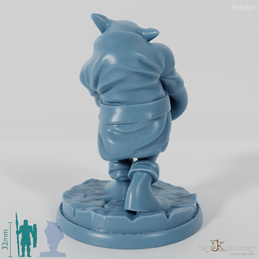 Orc with catapult projectile