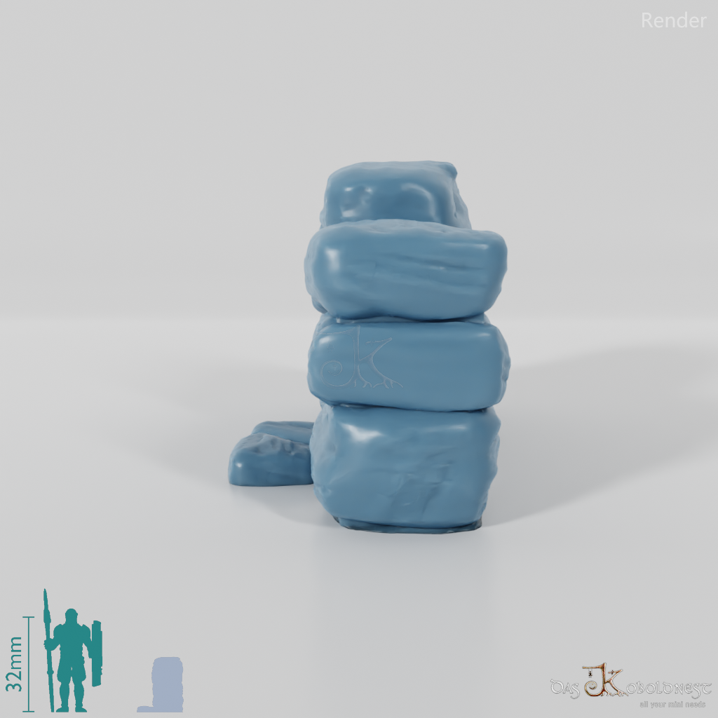 Wall - Dilapidated natural stone wall 01