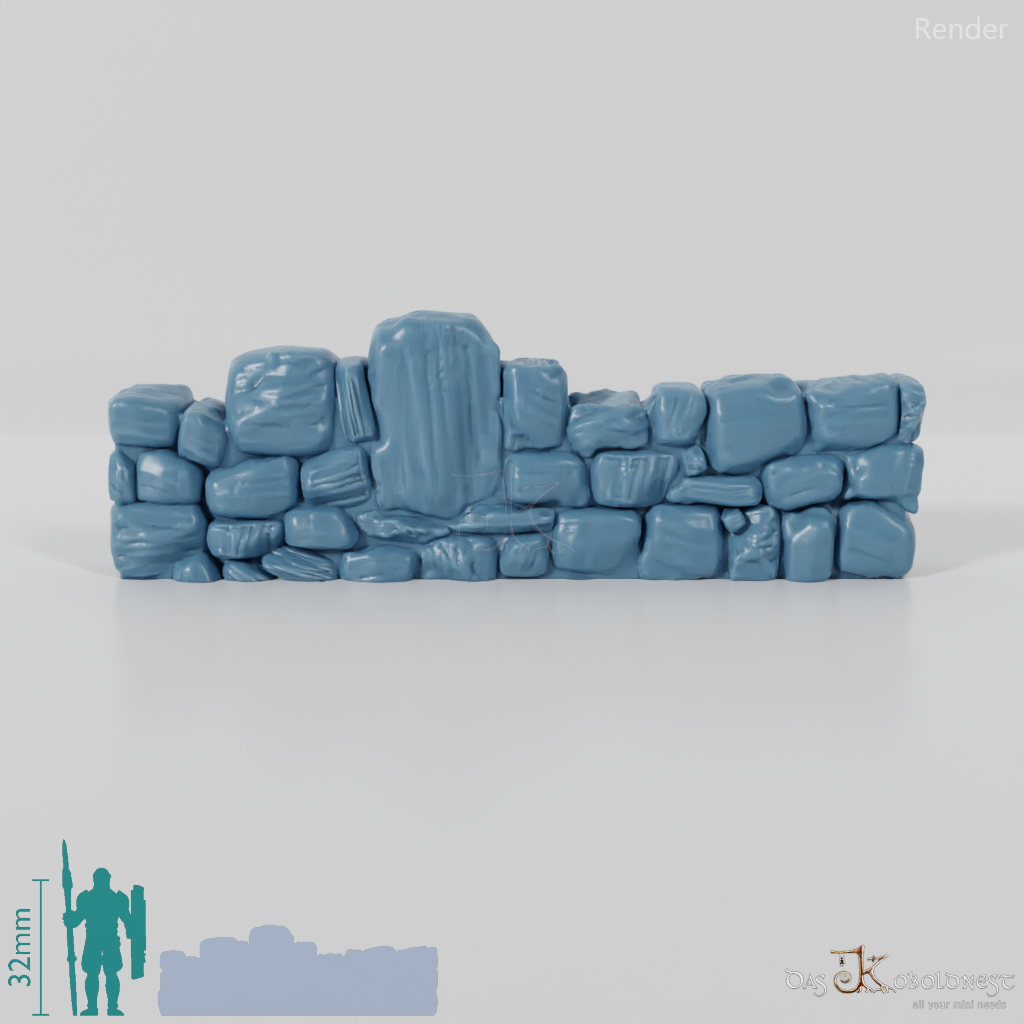 Wall - dilapidated natural stone wall 05