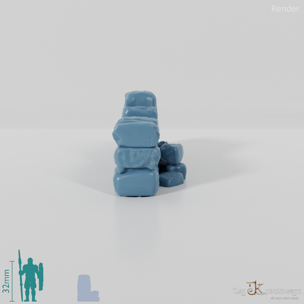 Wall - dilapidated natural stone wall 05