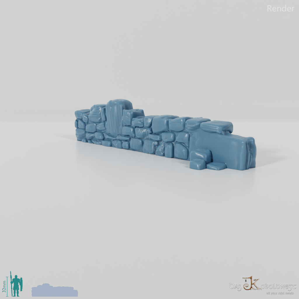 Wall - dilapidated natural stone wall 06