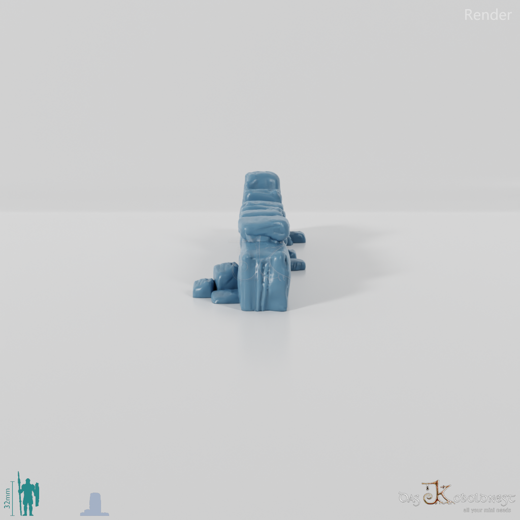 Wall - dilapidated natural stone wall 06