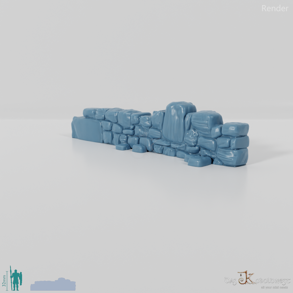 Wall - dilapidated natural stone wall 06