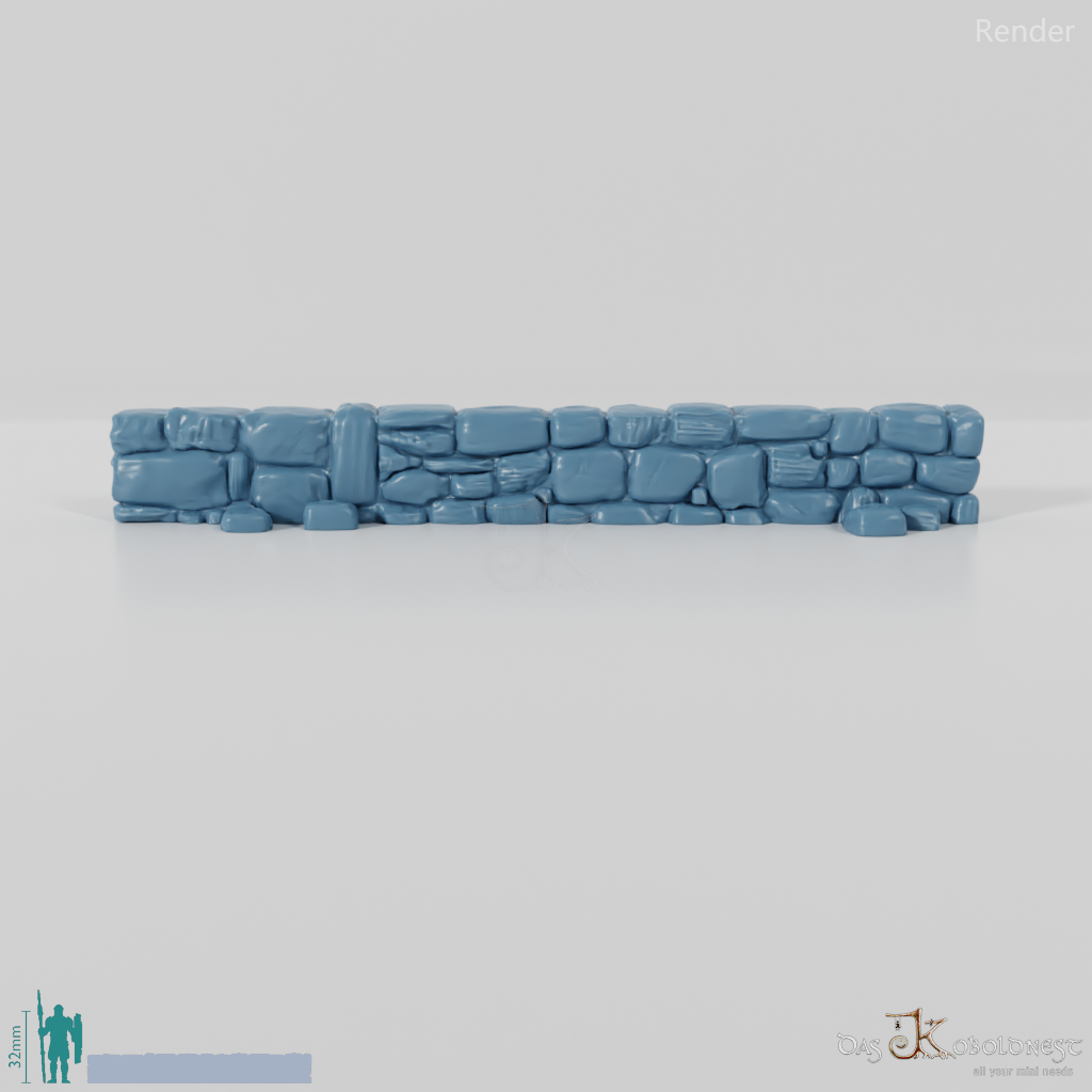 Wall - dilapidated natural stone wall 07