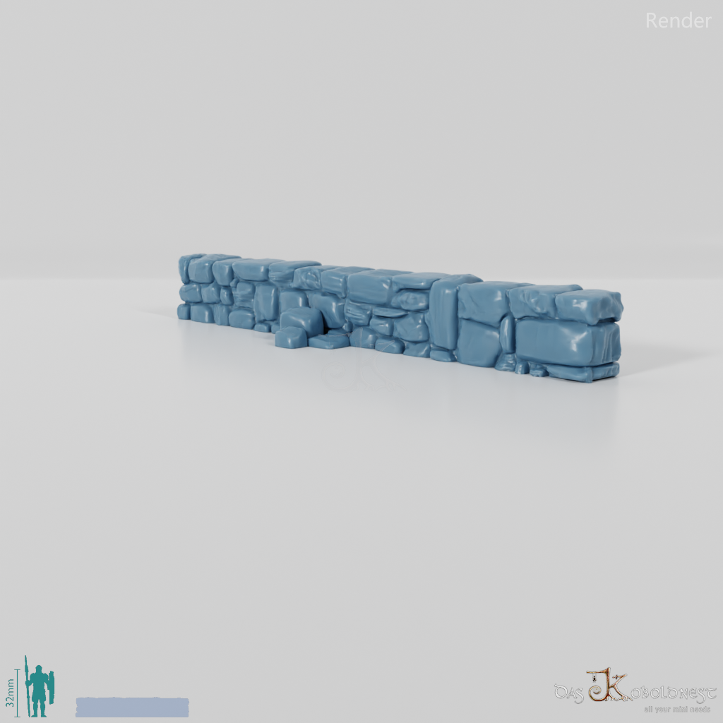 Wall - dilapidated natural stone wall 07