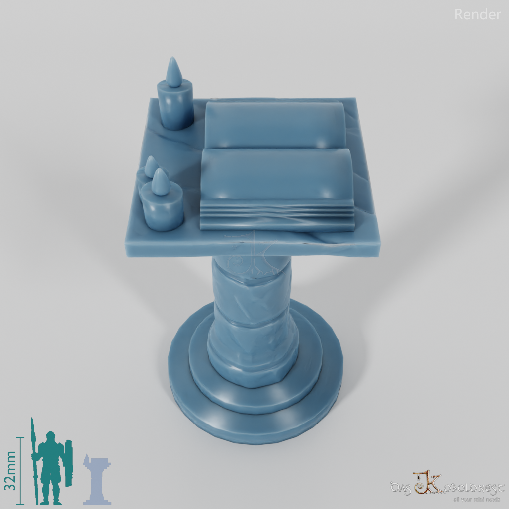 Table - book stand with candles