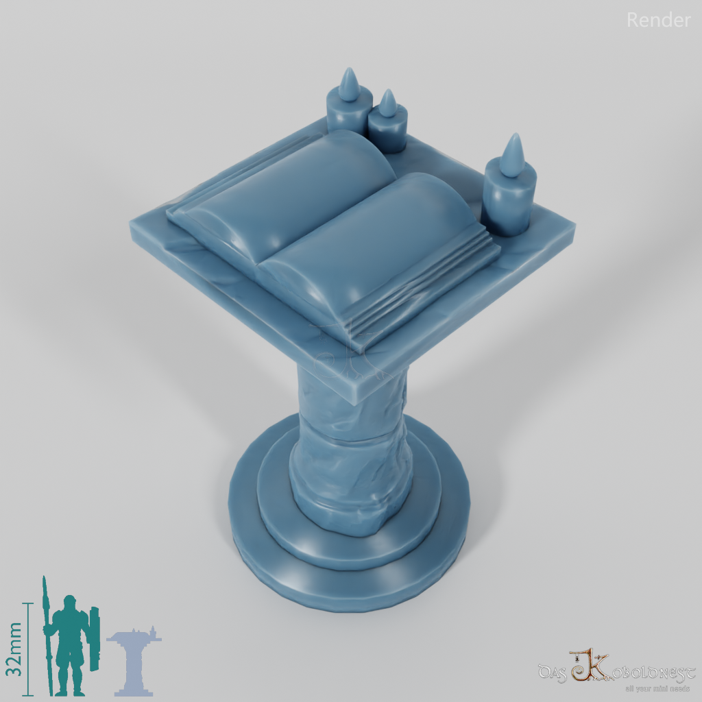 Table - book stand with candles