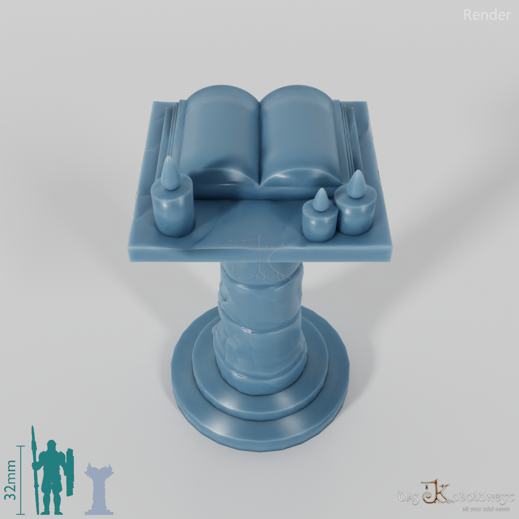 Table - book stand with candles