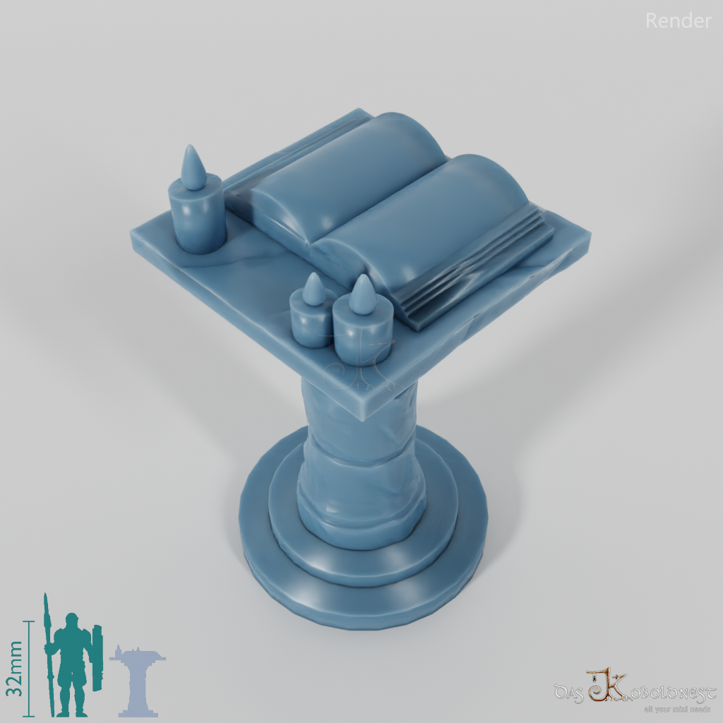 Table - book stand with candles