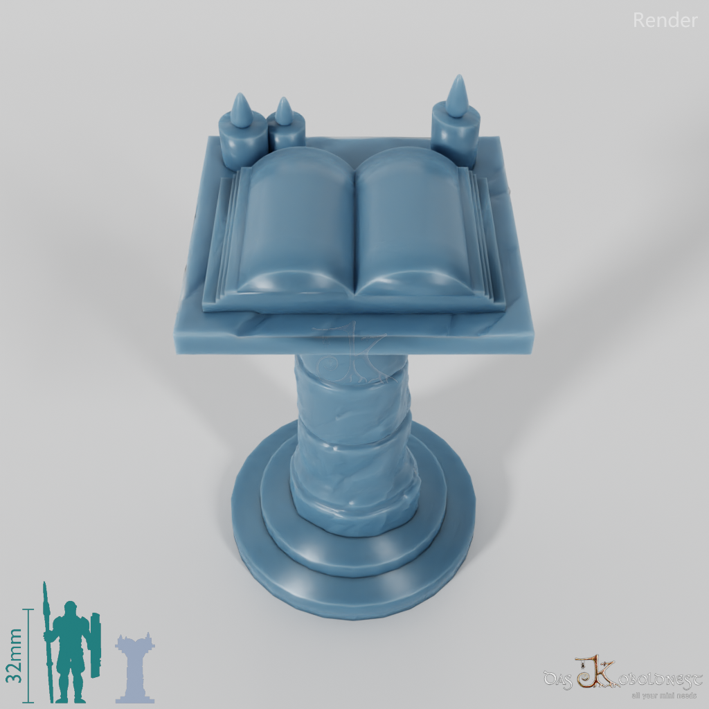 Table - book stand with candles