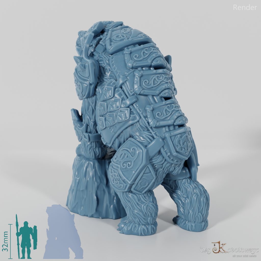 Armored war polar bear