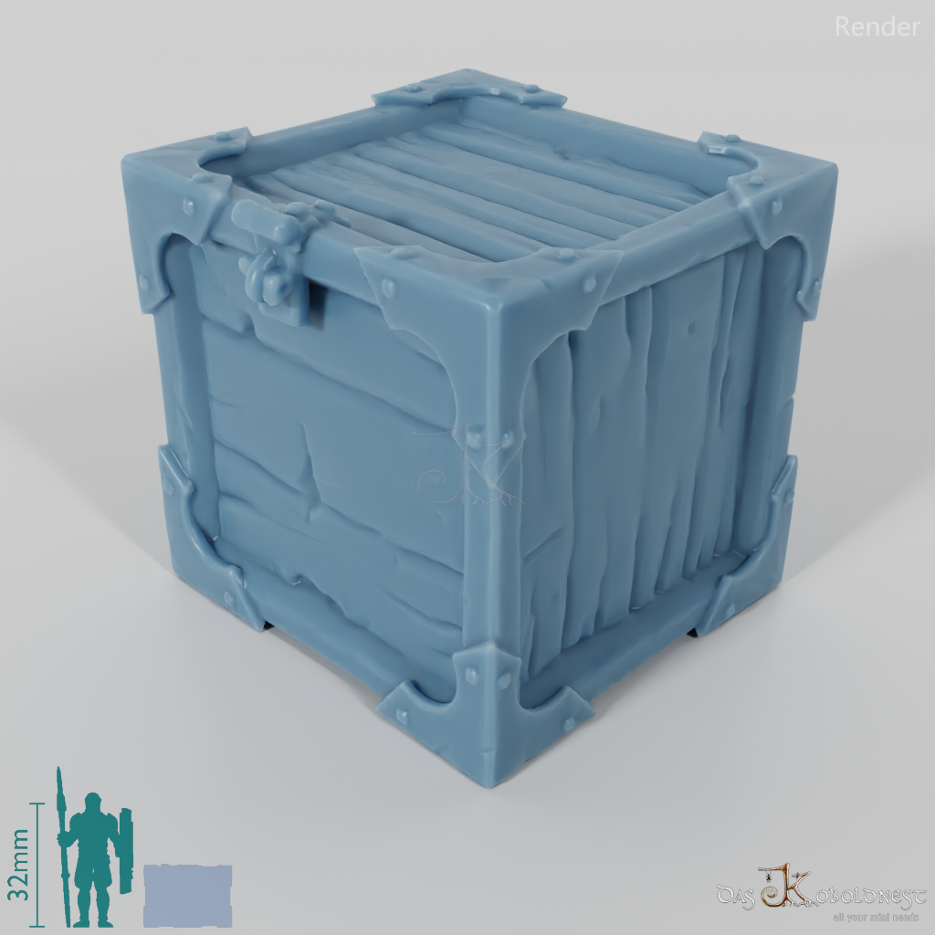 Crate - transport box with metal corners