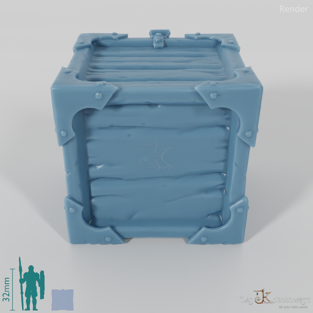 Crate - transport box with metal corners