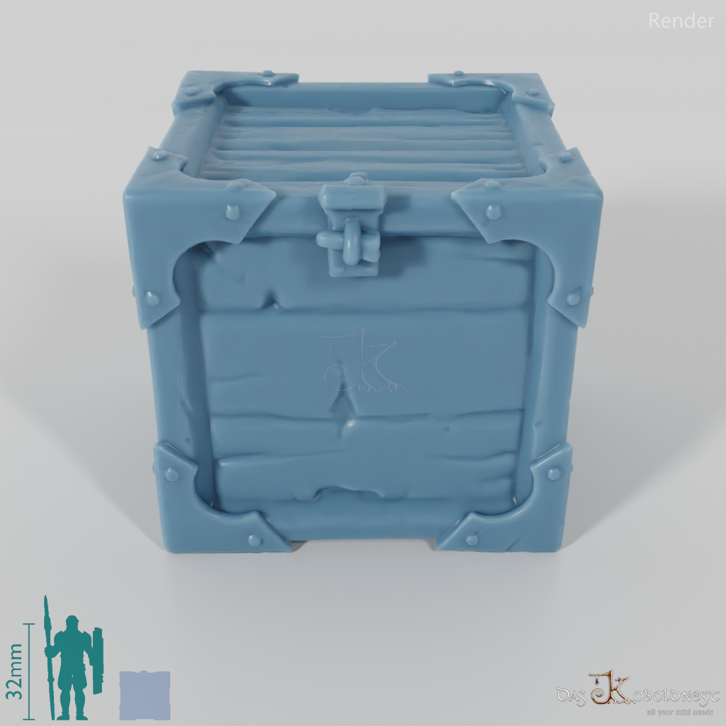 Crate - transport box with metal corners