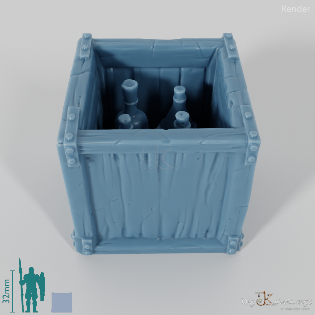 Crate - transport crate with bottles 02
