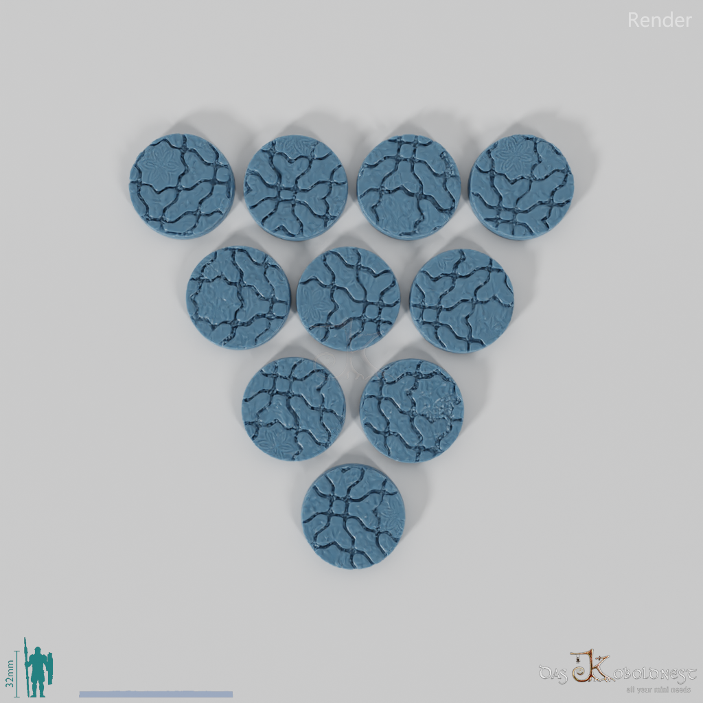 Decorative paving stone bases (round)