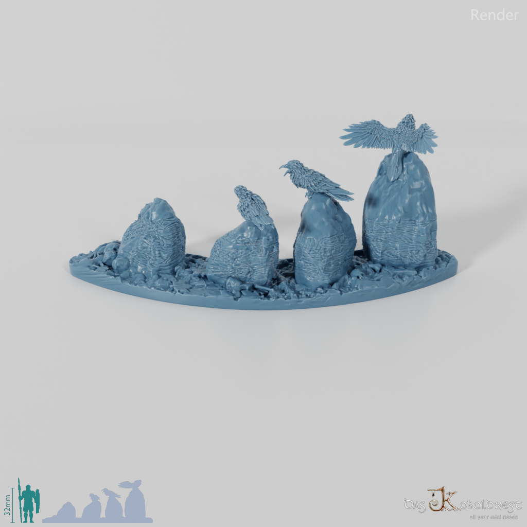 Kleiner Ritualkreis des Tiefenwalds - Segment C mit Raben