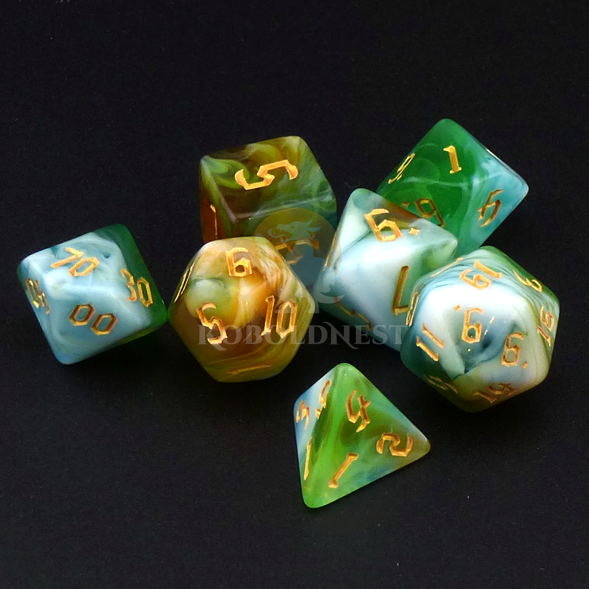 Dice_Polyhedral_Set_Standard_Green-Clear-Multicolor_Heap.png