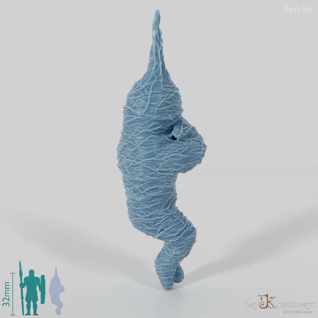 Coiled body, hanging