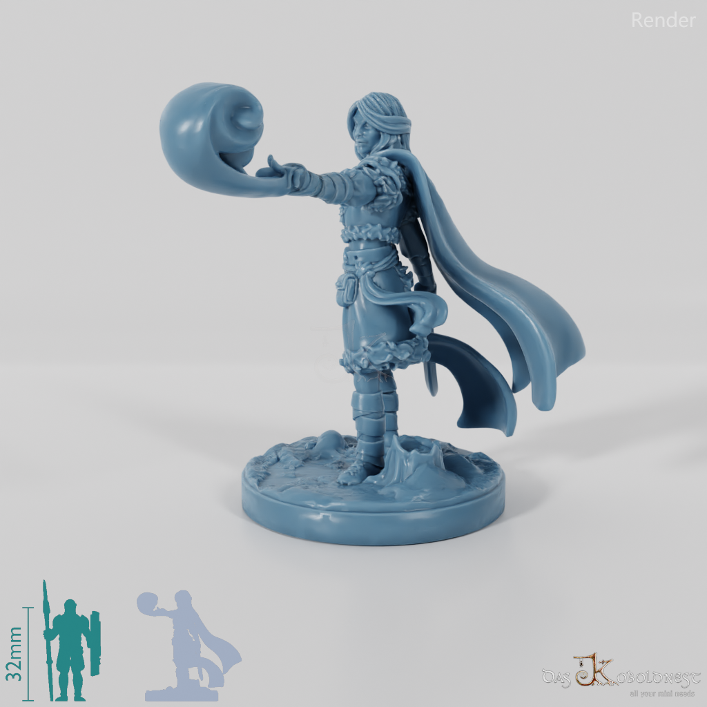 Elena, Schülerin des Nordens mit Dolch und Zauber (Pose 2)