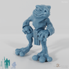 Sitzender Froschmensch