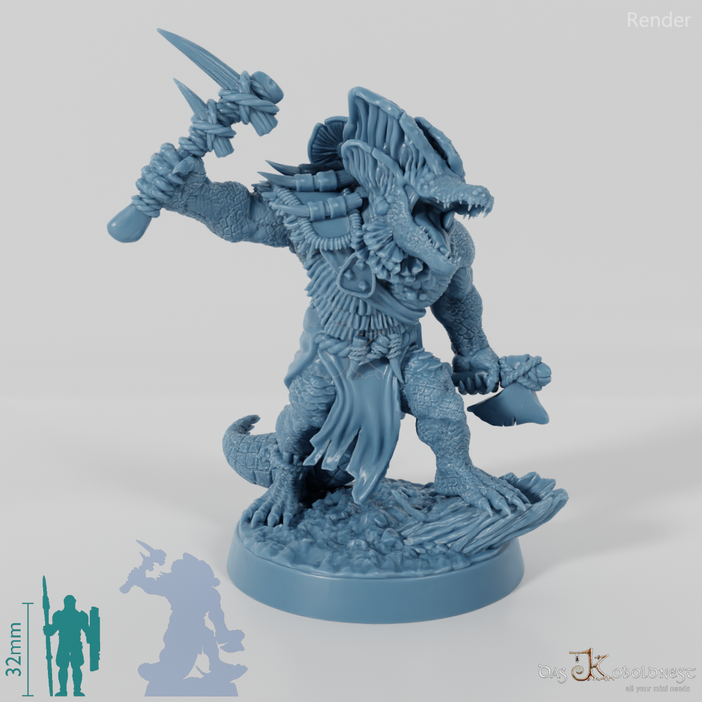 Fungal Infected Crocodile Folk Warrior 01