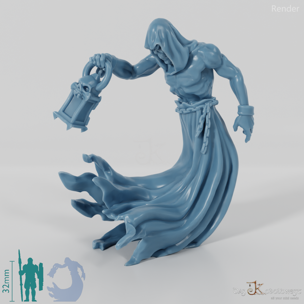 Ghostly box guard with lantern