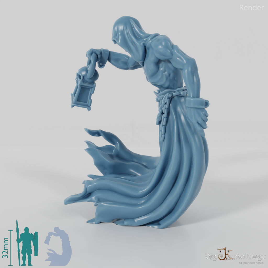 Ghostly box guard with lantern
