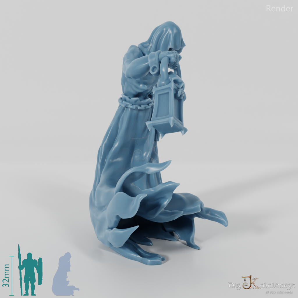 Ghostly box guard with lantern