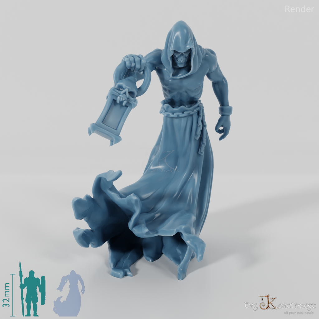 Ghostly box guard with lantern