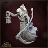 Ghostly lodge guard with scythe