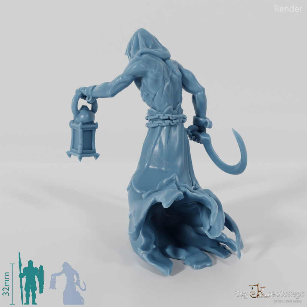 Ghostly lodge guard with sickle