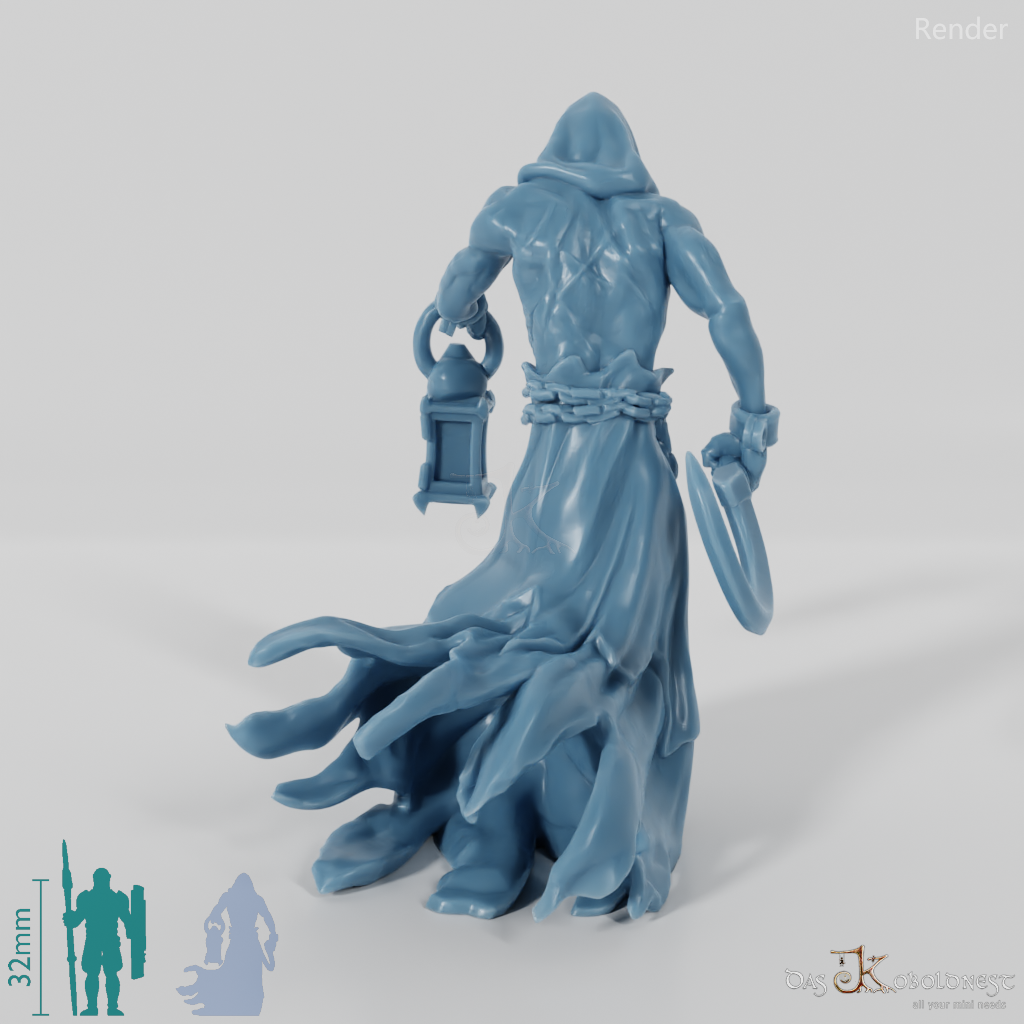 Ghostly lodge guard with sickle