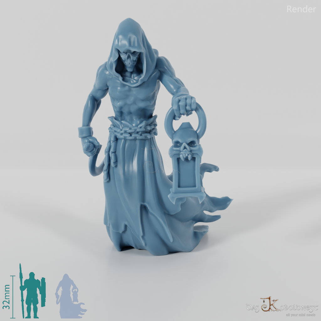 Ghostly lodge guard with sickle