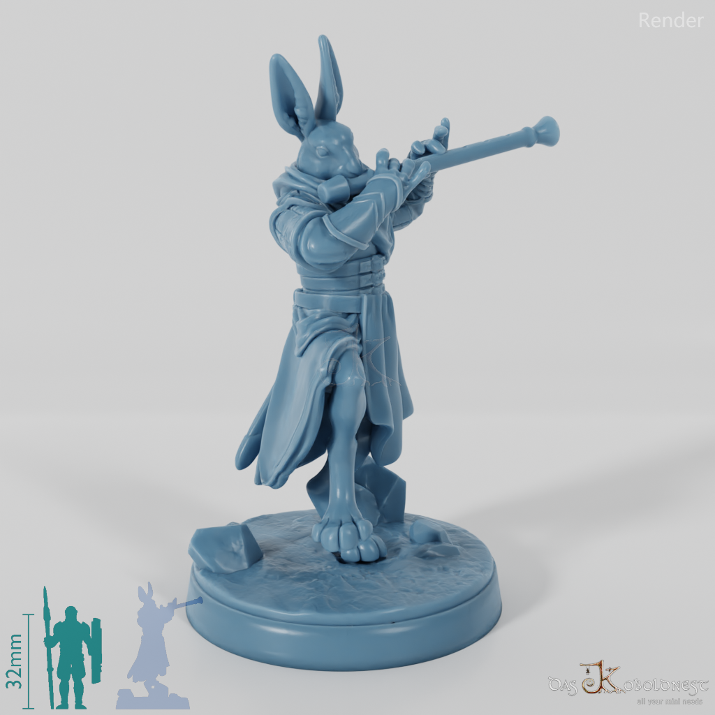 Hasenvolk-Flötenspieler