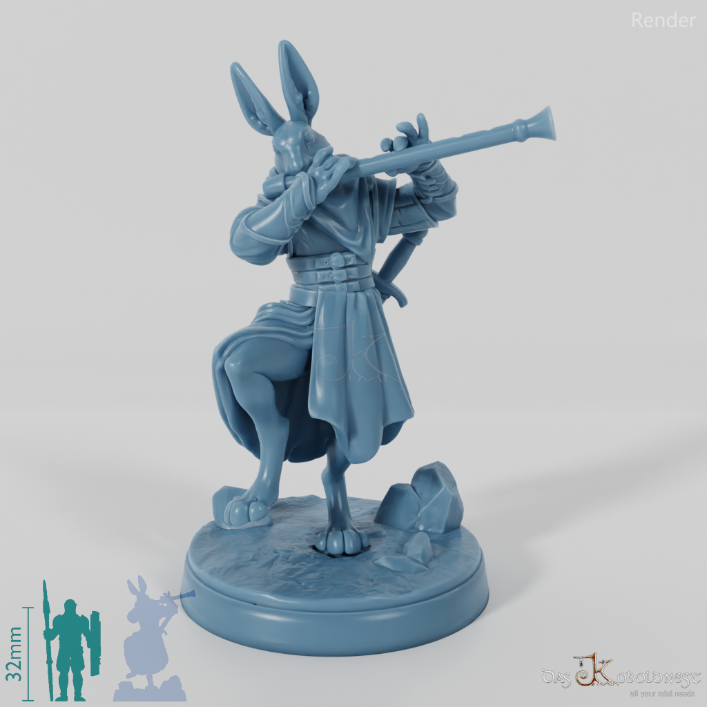 Hasenvolk-Flötenspieler