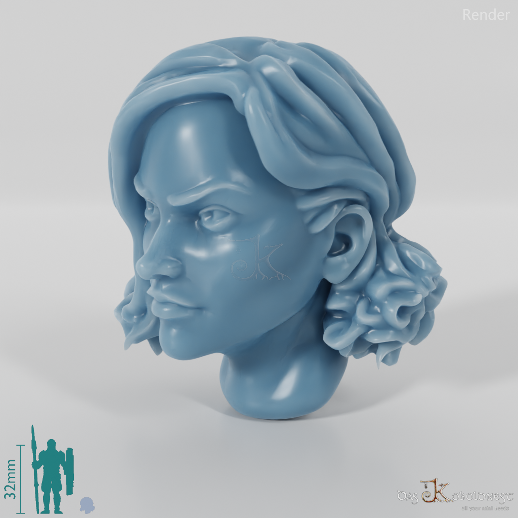 Woman's head - light curls