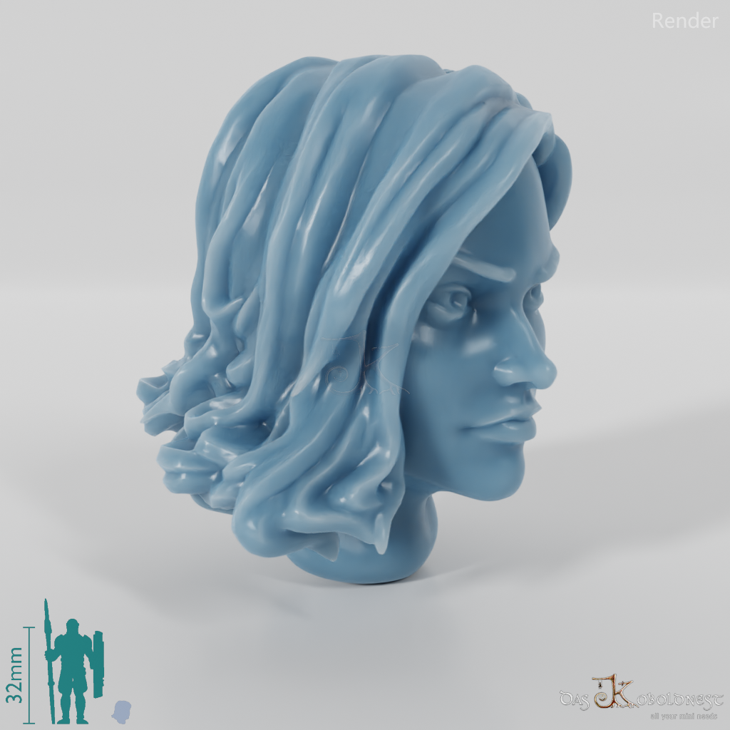 Woman's head - light curls