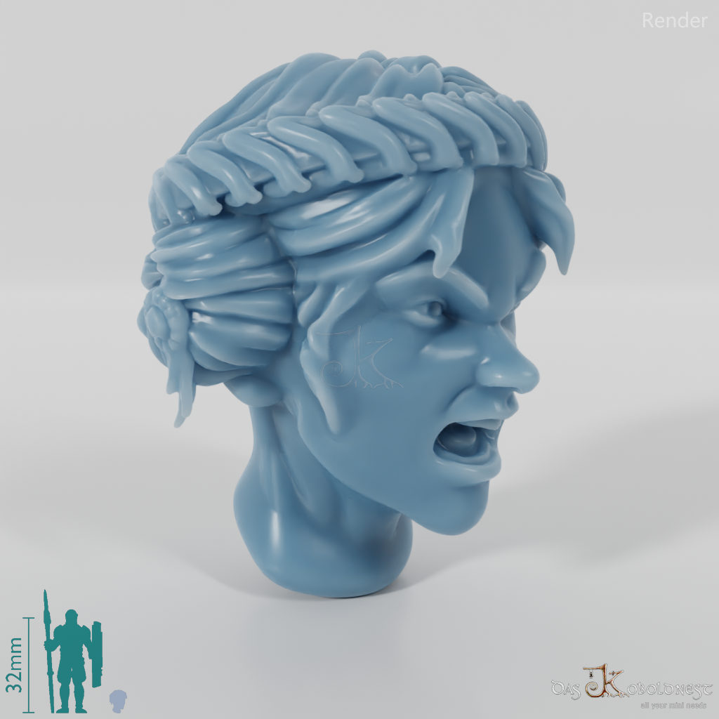 Woman's Head - Noble Headband (Angry)