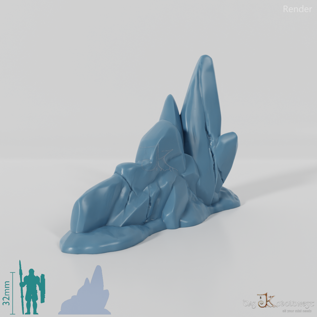 Rugged ice formation