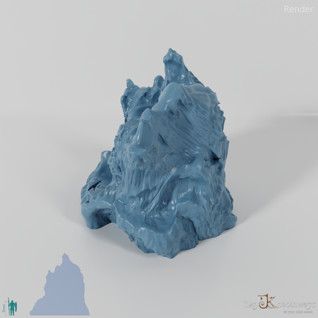 Iceberg with protrusions