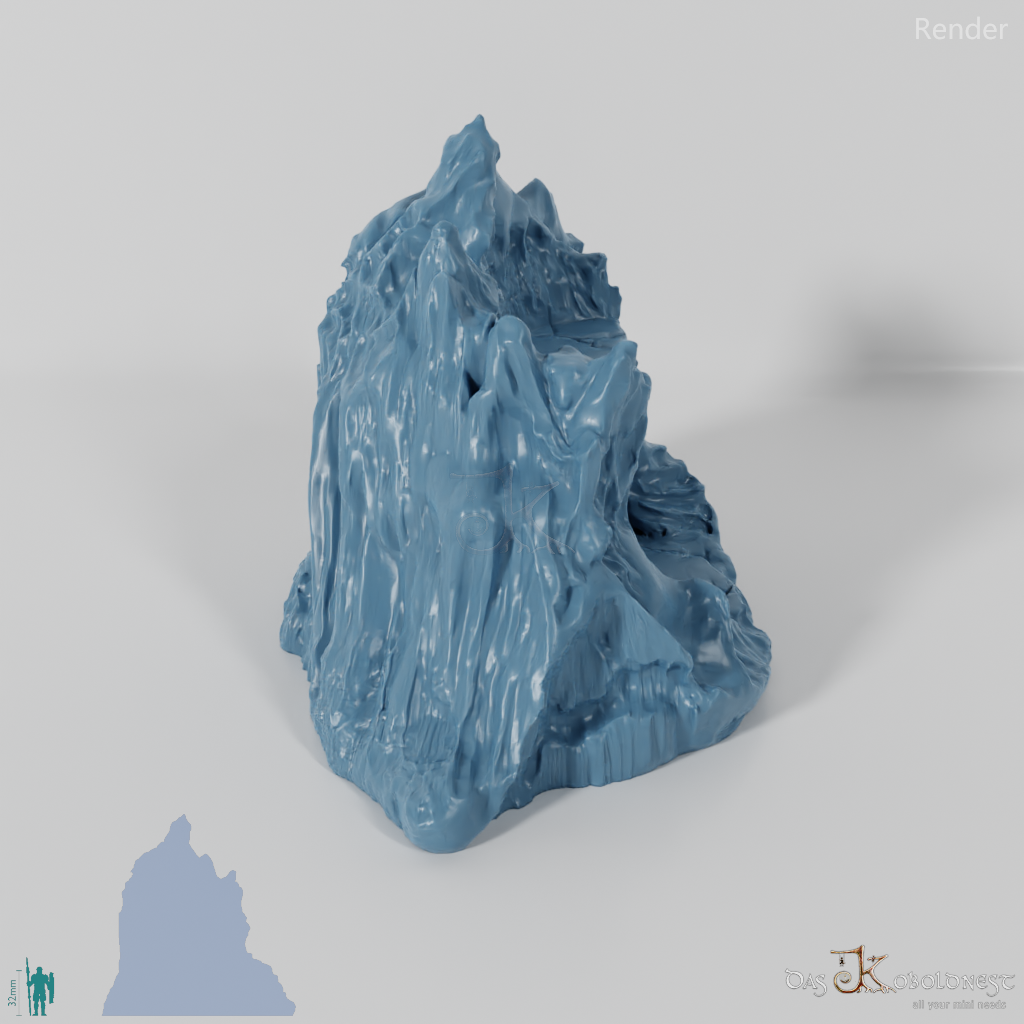 Iceberg with protrusions